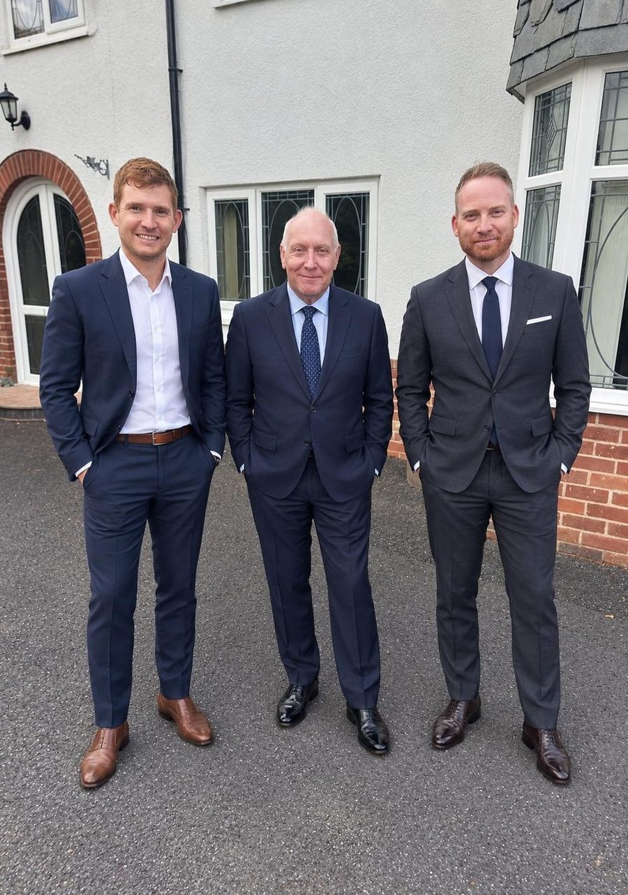 Daniel, Paul and Mark Wearden outside the Fernleigh Wearden office in Goosnargh, Preston